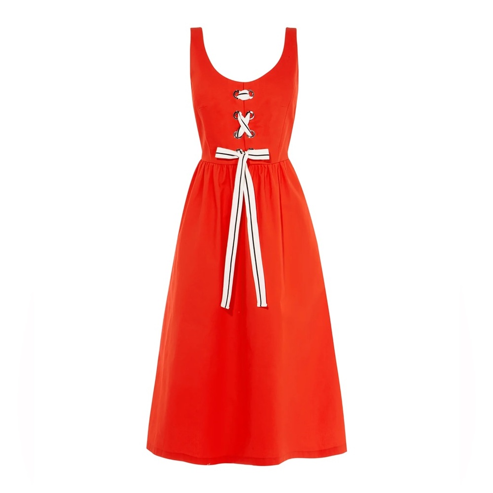 Karen Millen Vibrant Red Midi Dress